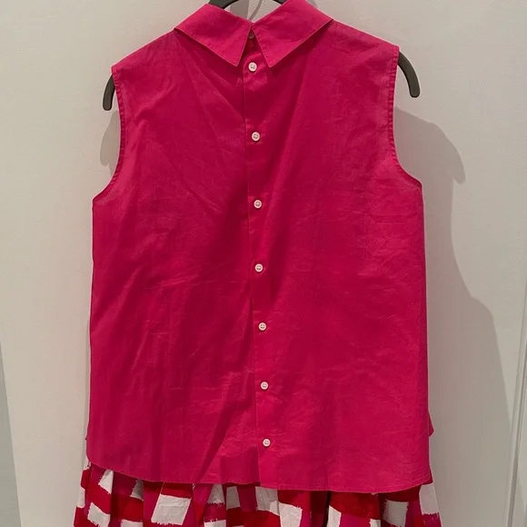 Marni X Uniqlo Fuschia and White Checkered balloon Skirt Set - Picture 6 of 6
